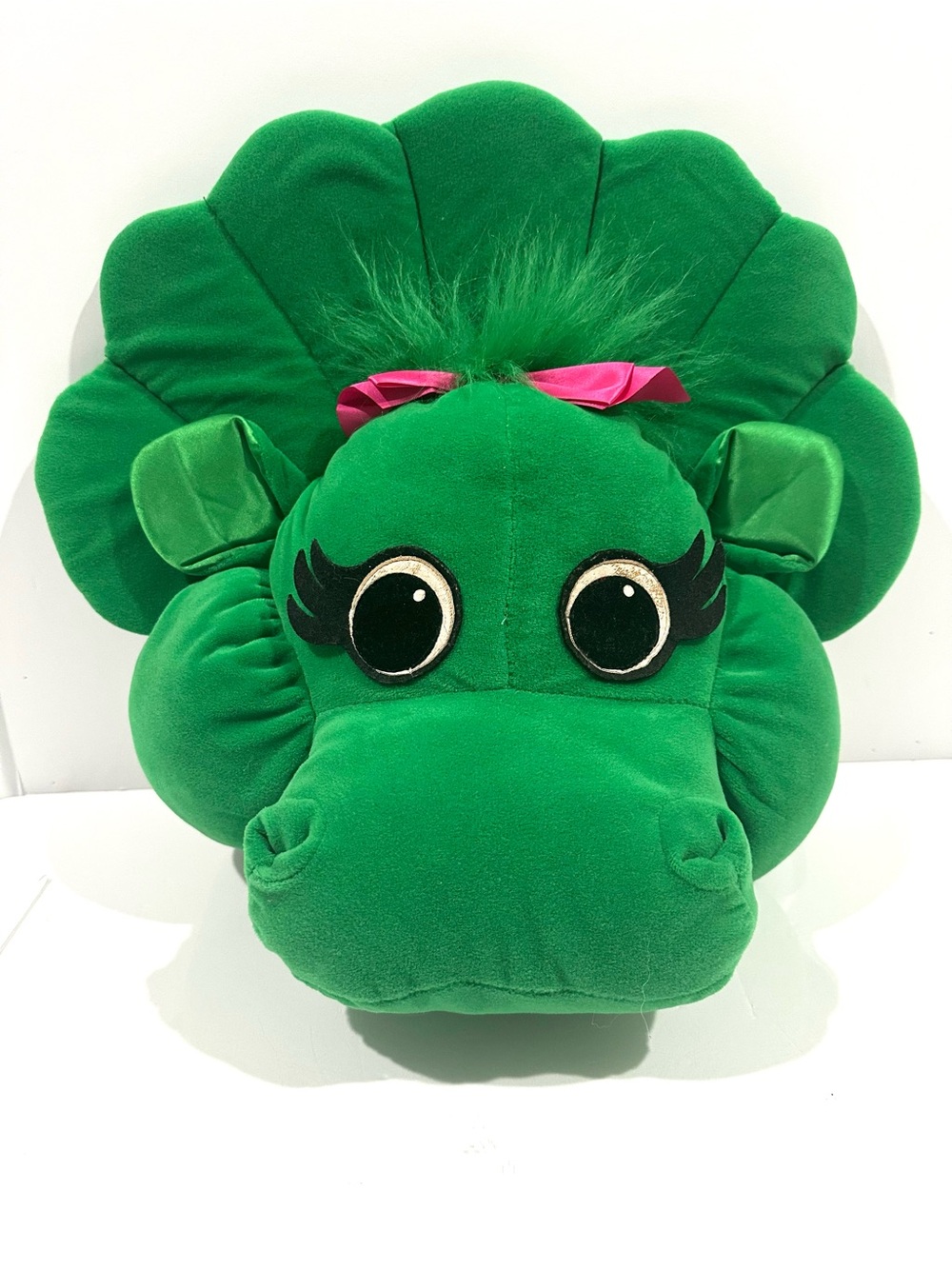 Rare Vintage Barney Baby Bop Head Face 19” Pillow with Carrying Handle